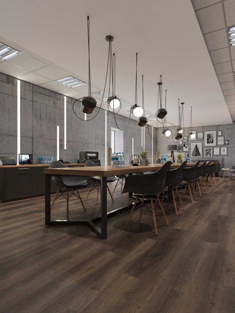 Кварцвиниловая плитка Alpine Floor клеевая Easy Line Дуб Левитан ЕСО 3-43 1219,2×184,15×3 фото в интерьере